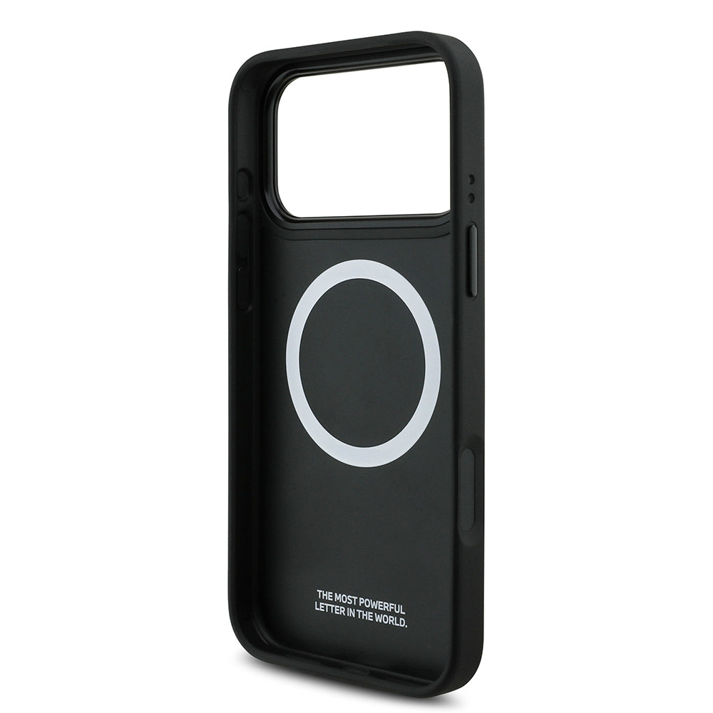 BMW iPhone 17 Pro Orjinal Lisanslı M-safe Deri Arka Yüzey Metal Logolu Delikli Şerit Tasarımlı Telefon Kılıfı BMW iPhone 17 Pro Orjinal Lisanslı M-safe Deri Arka Yüzey Metal Logolu Delikli Şerit Tasarımlı Telefon Kılıfı